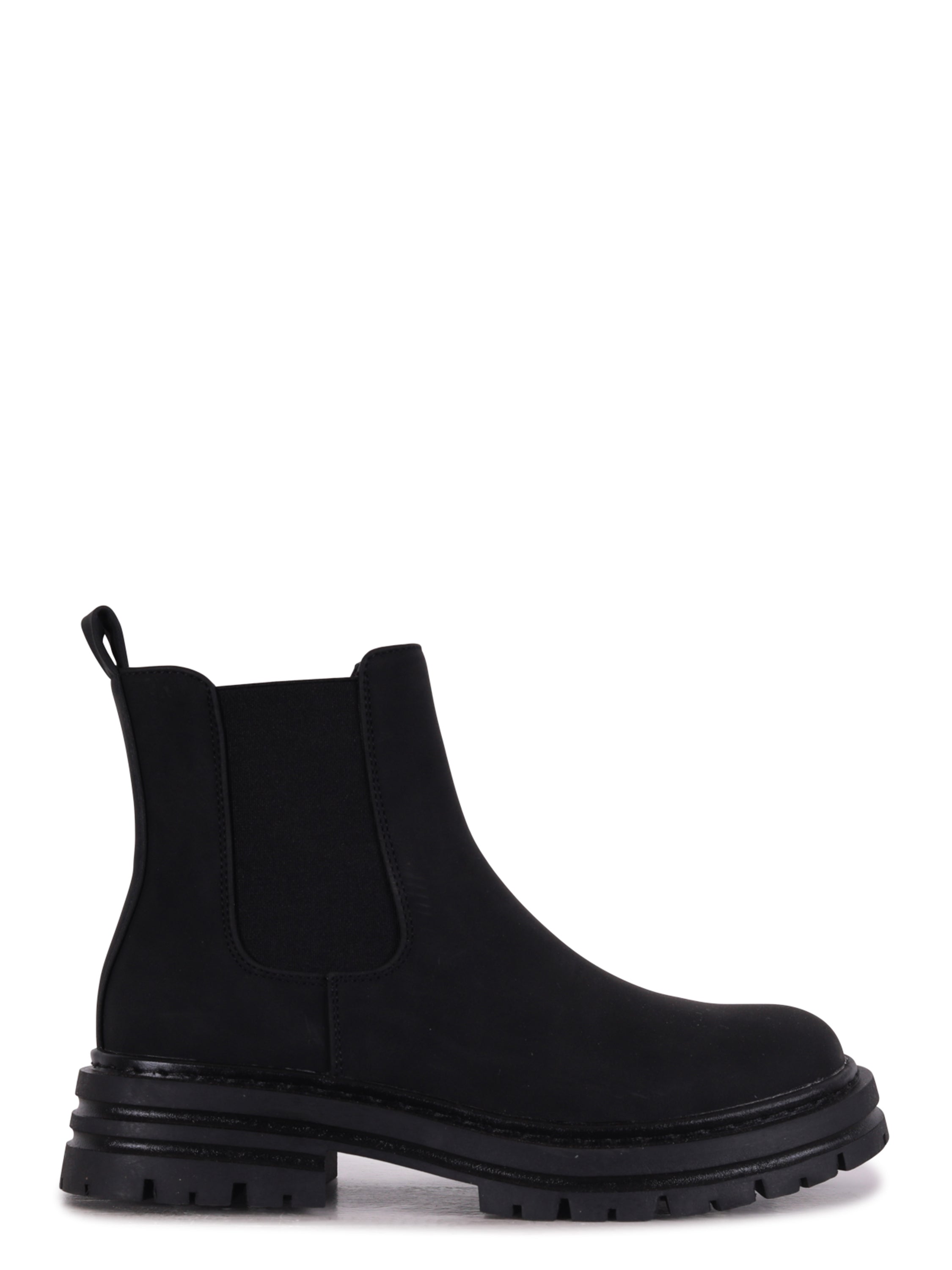Black Nubuck Classic Chelsea Boot With Panelling Detail – Linzi