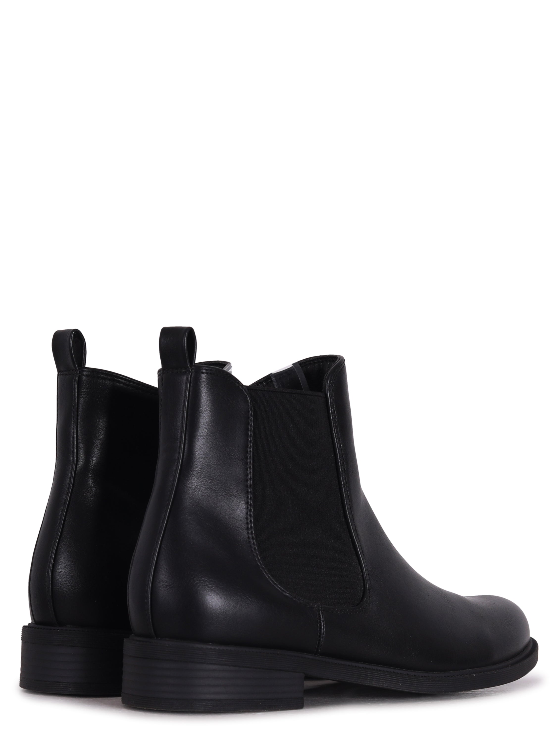 Outlaw støvle zone Black Faux Leather Classic Chelsea Boot – Linzi