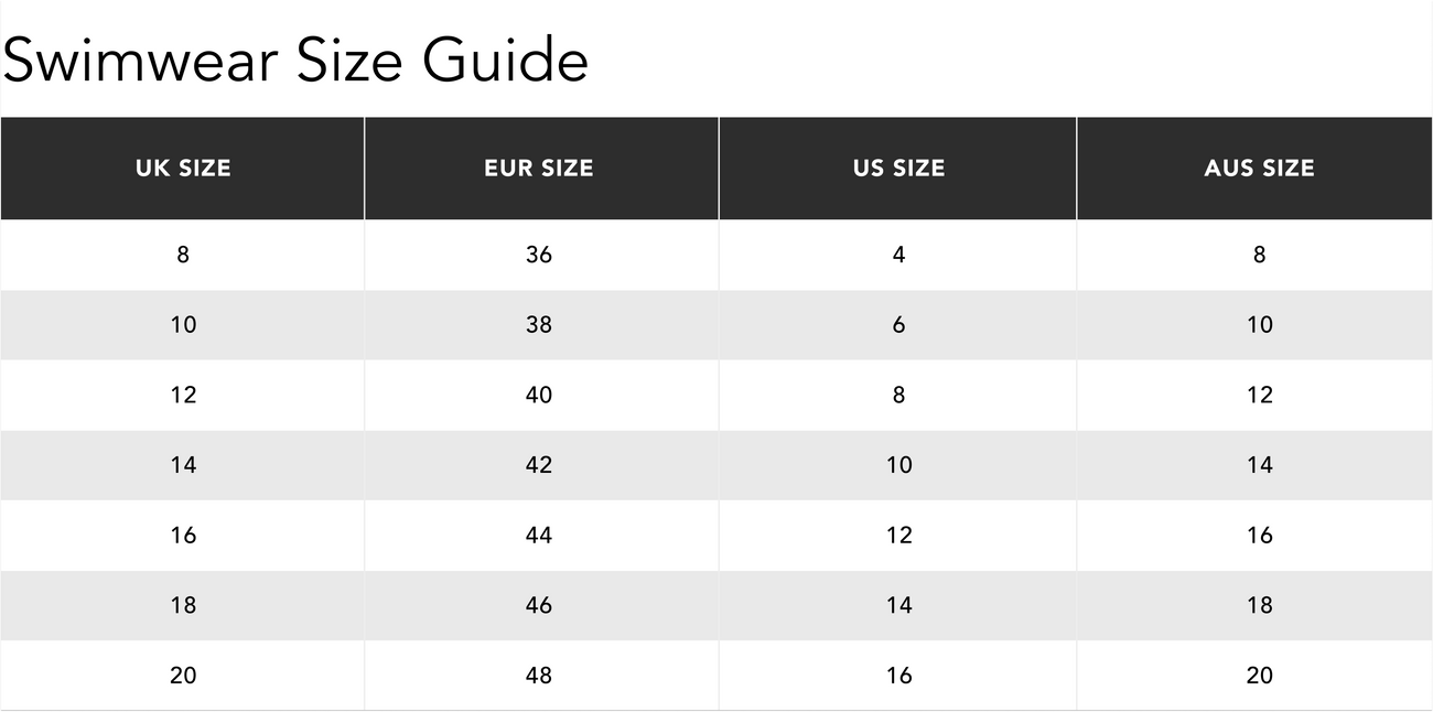 Size Chart – Linzi