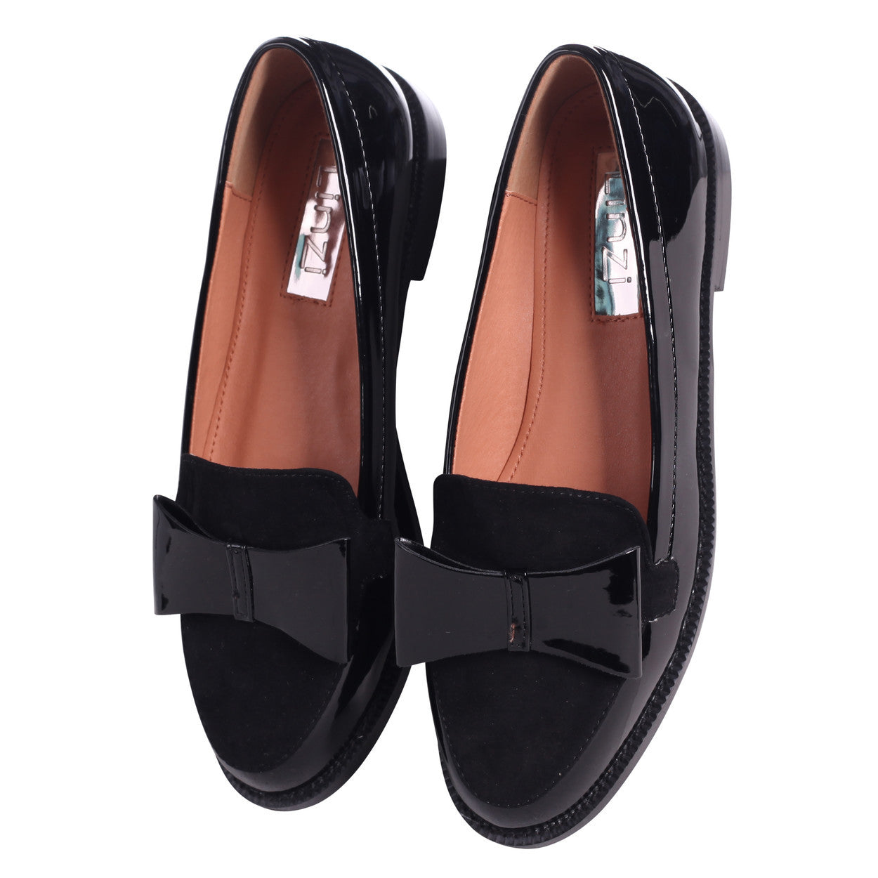 Black Patent and Suede Classic Slip On Loafer With Tassel Detail – Linzi